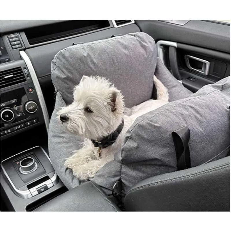Julibee's UltraSoft Luxury Dog Car Seat | Grey | 3 Sizes