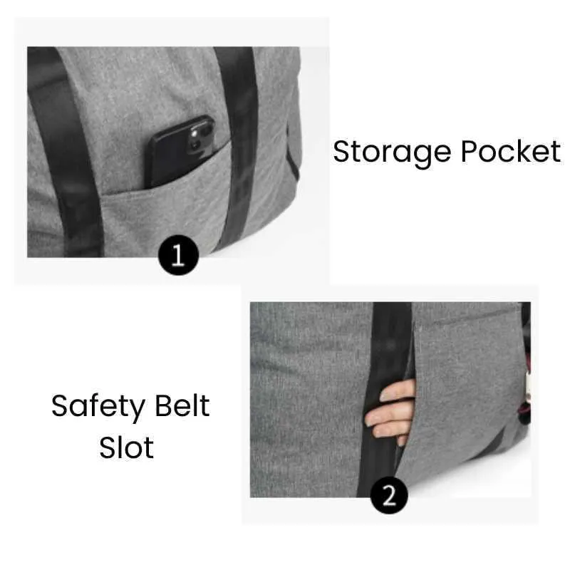 Julibee's UltraSoft Luxury Dog Car Seat | Grey | 3 Sizes