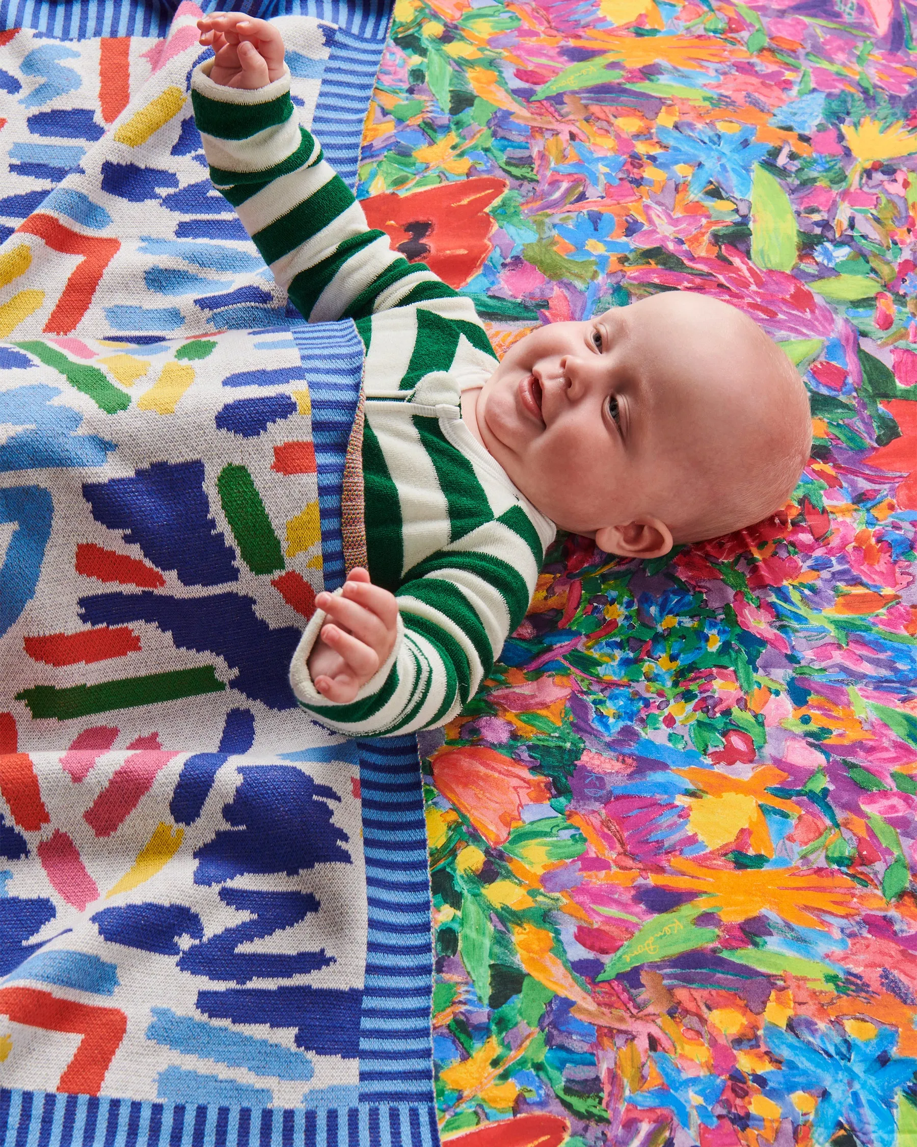 Kip&Co X Ken Done Little Tackers Knitted Cotton Baby Blanket