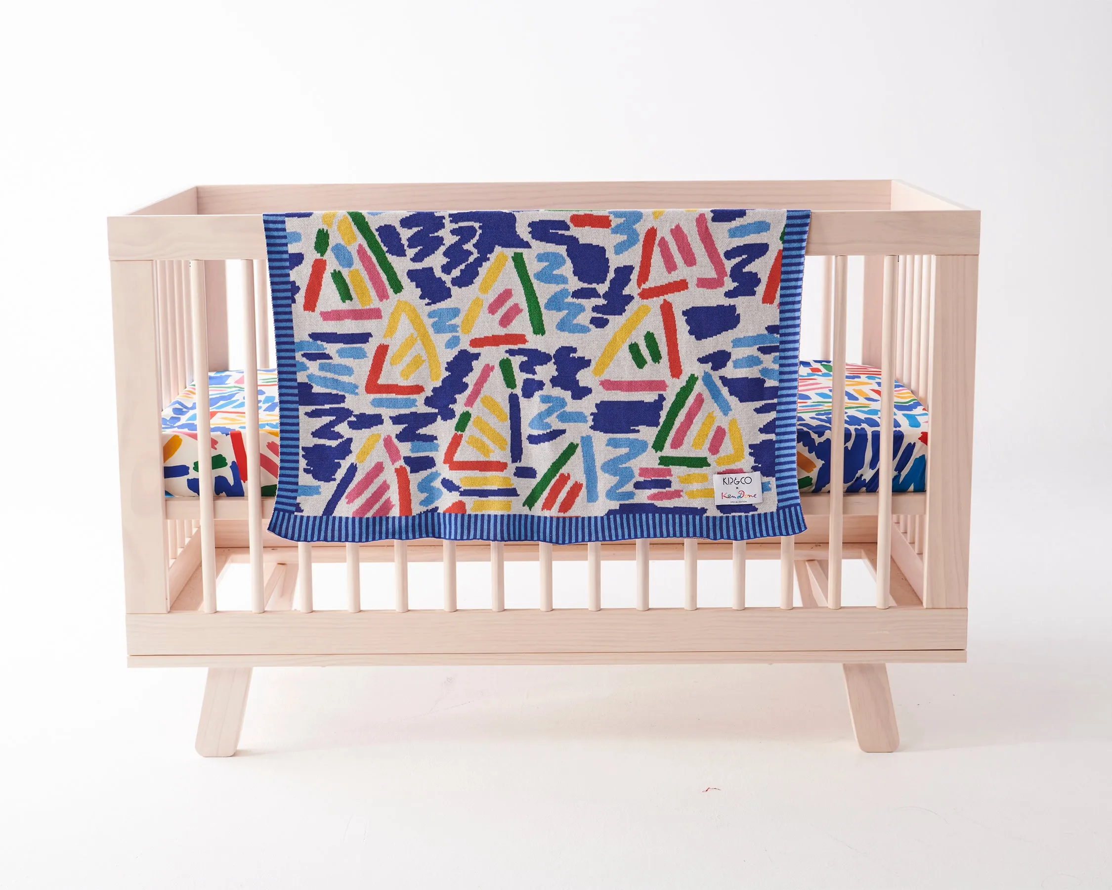 Kip&Co X Ken Done Little Tackers Knitted Cotton Baby Blanket