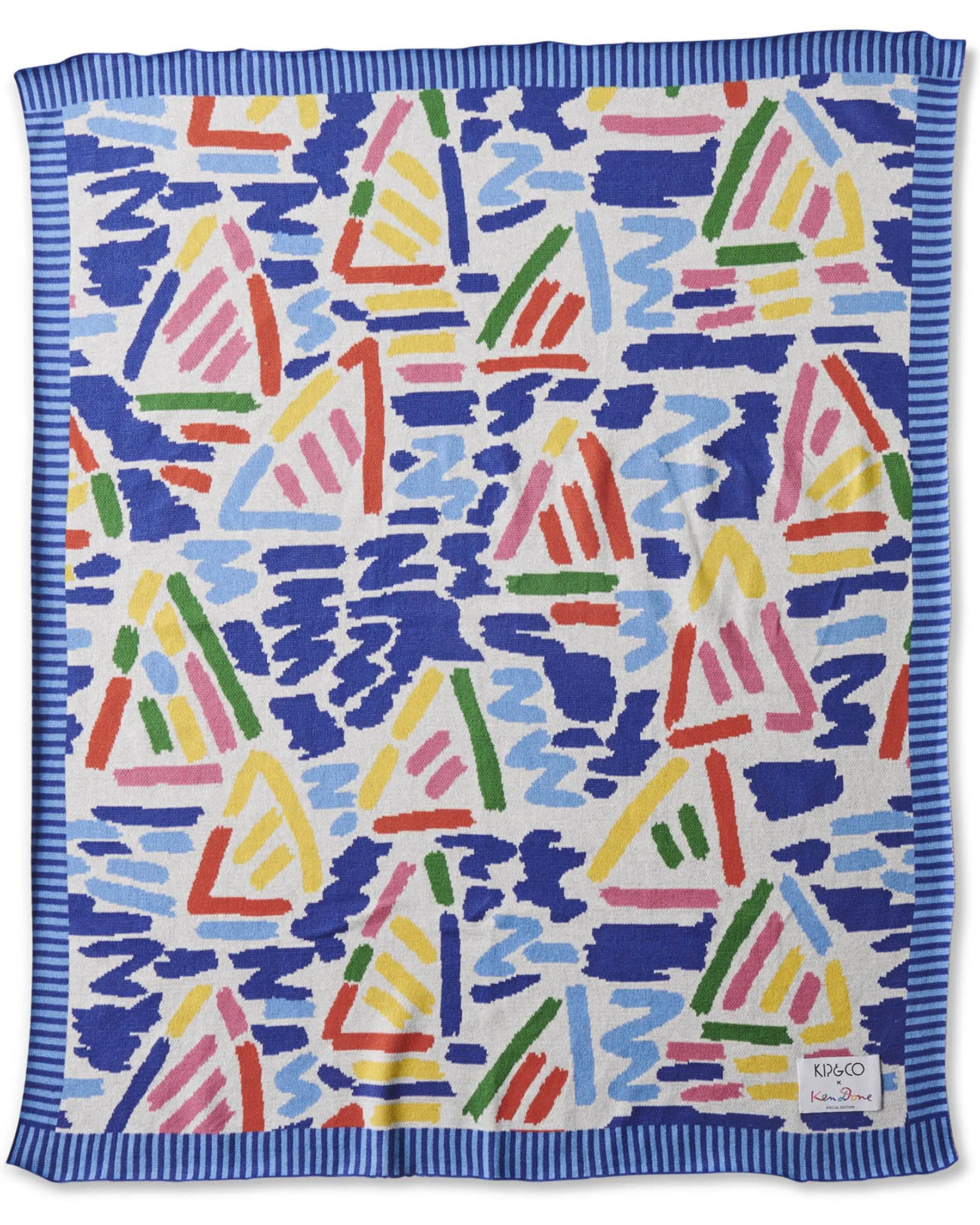 Kip&Co X Ken Done Little Tackers Knitted Cotton Baby Blanket