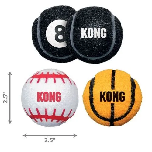 KONG Sports Balls Dog Toy 3 Pack Medium