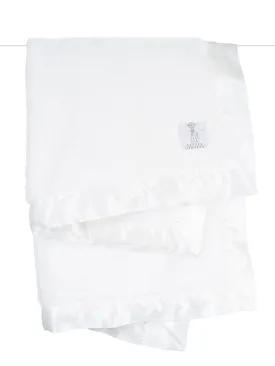 Little GIraffe - Chenille Baby Blanket - White