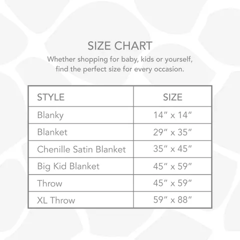 Little GIraffe - Chenille Baby Blanket - White