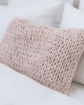 Manchester Cotton-Knit Cushion Rosewater