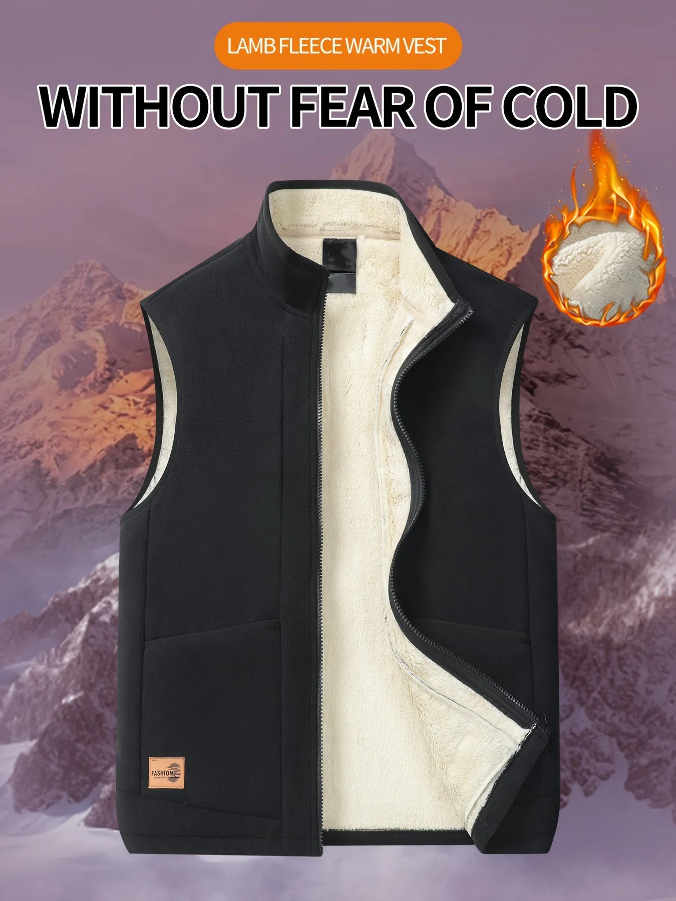Men's Warm Winter Fleece Vest - APS23
