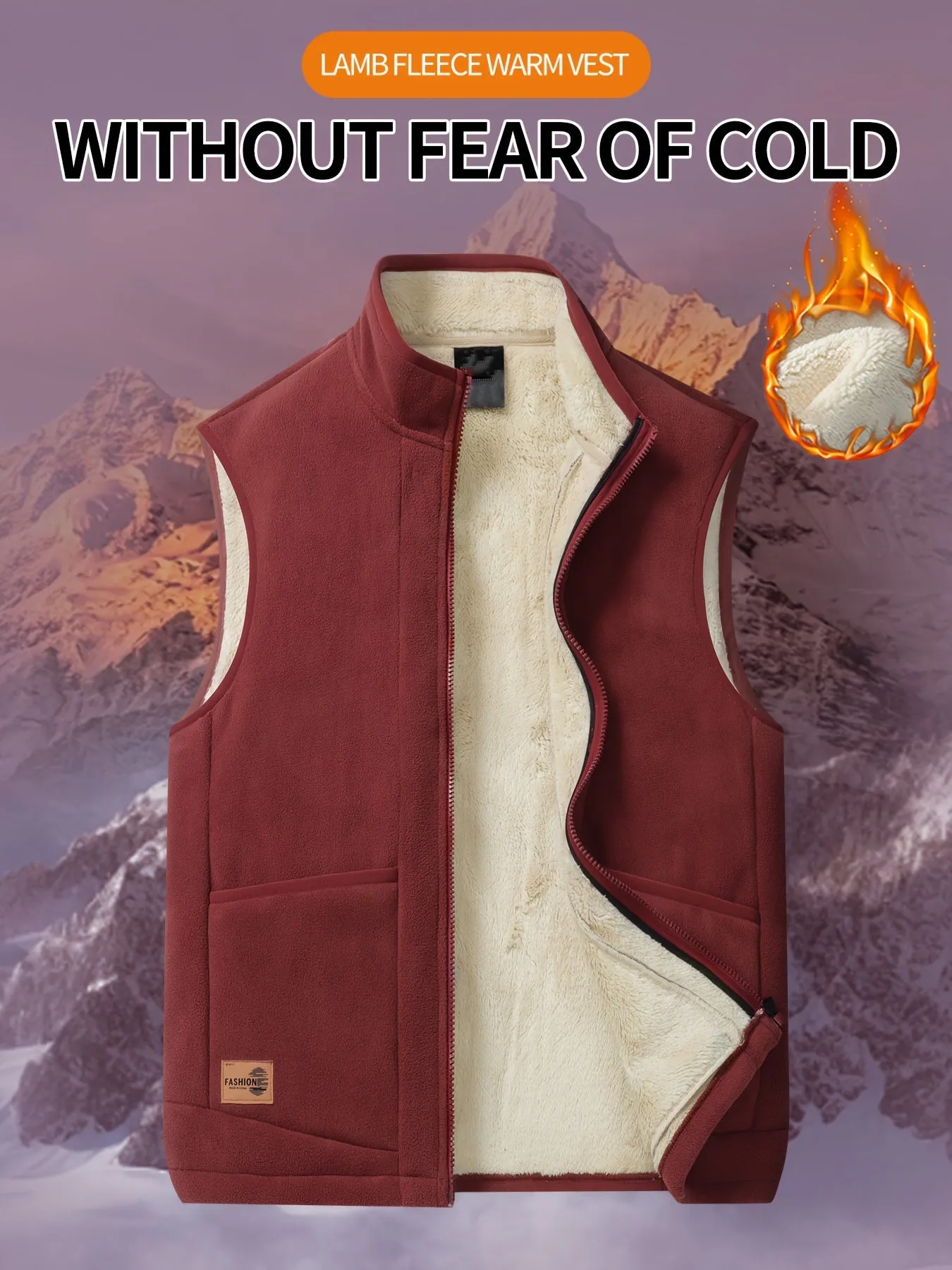 Men's Warm Winter Fleece Vest - APS23