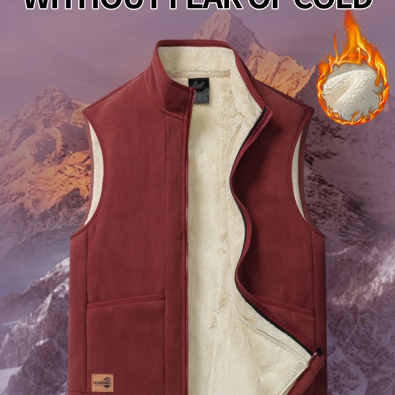 Men's Warm Winter Fleece Vest - APS23