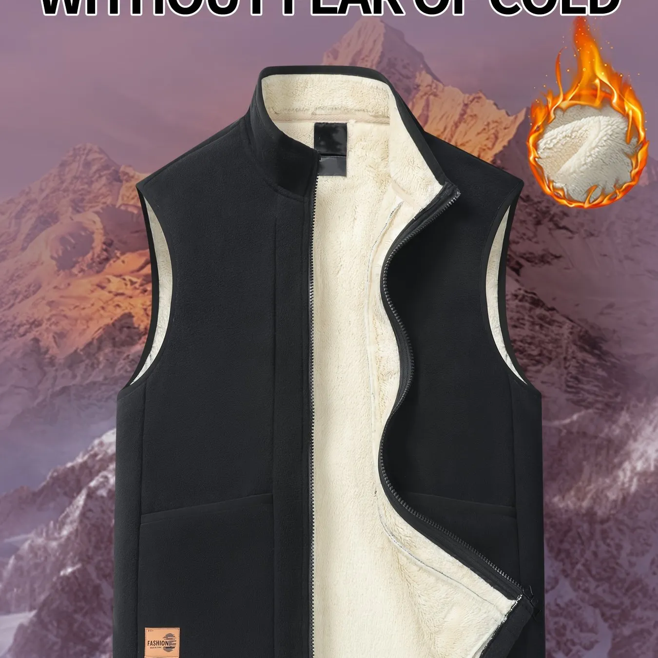 Men's Warm Winter Fleece Vest - APS23