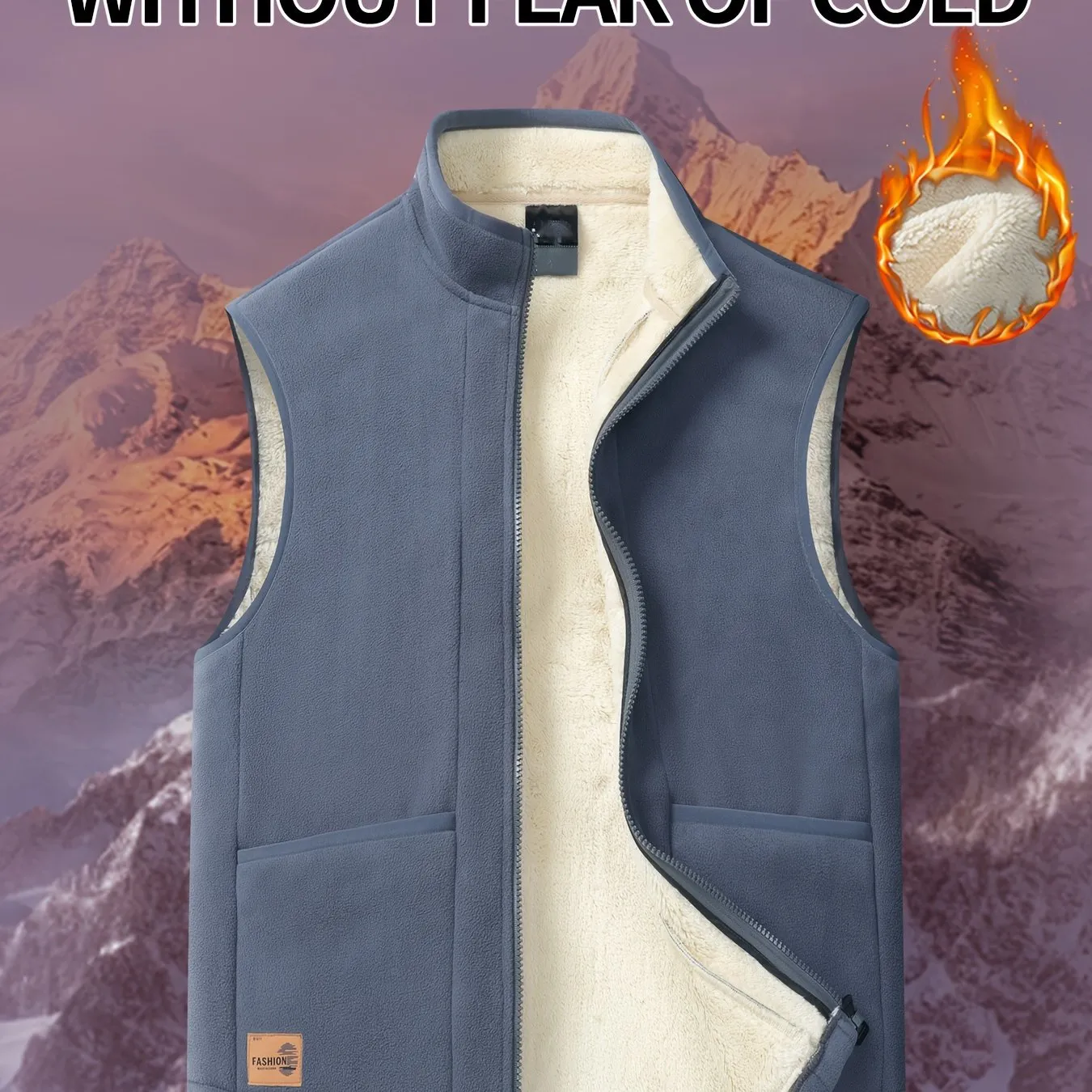 Men's Warm Winter Fleece Vest - APS23