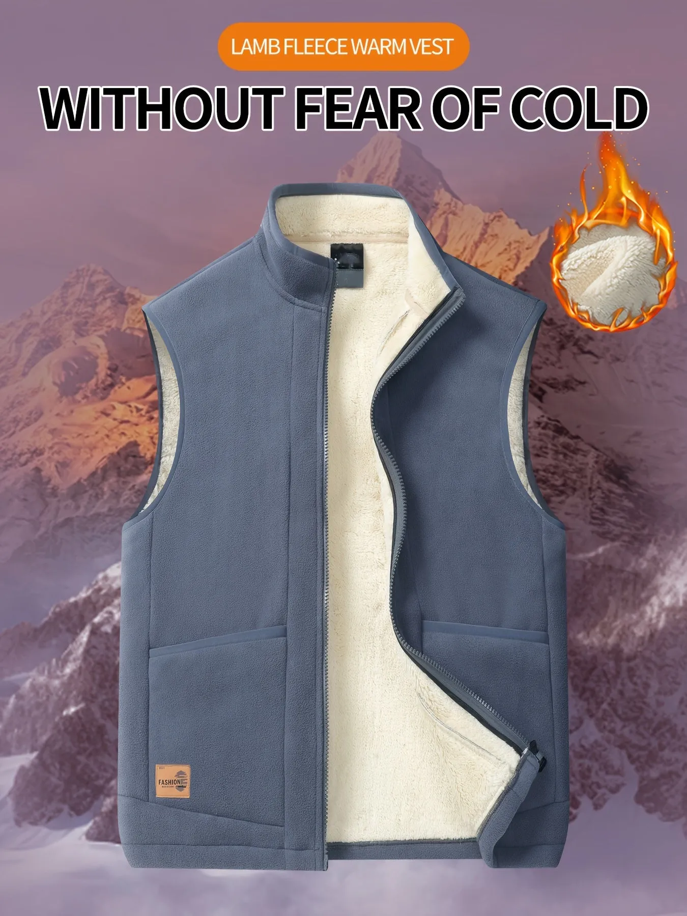 Men's Warm Winter Fleece Vest - APS23