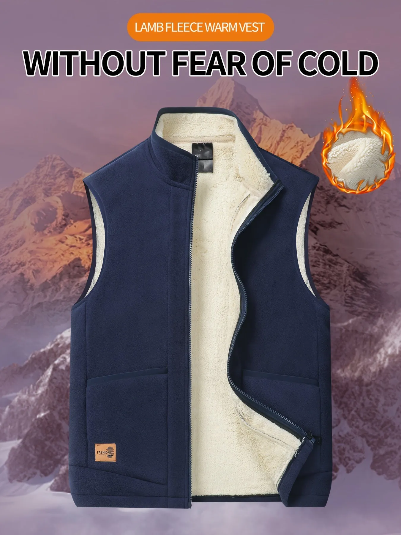 Men's Warm Winter Fleece Vest - APS23