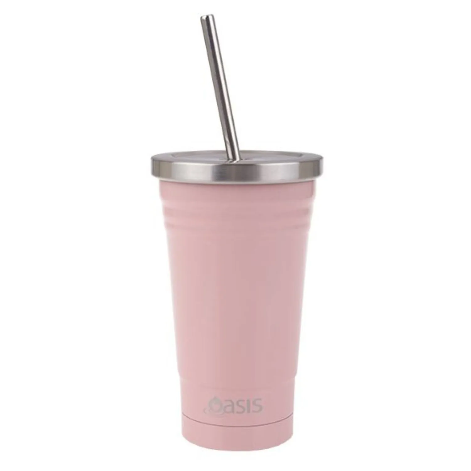 Oasis Stainless Steel Insulated Smoothie Tumbler with Straw 500ml