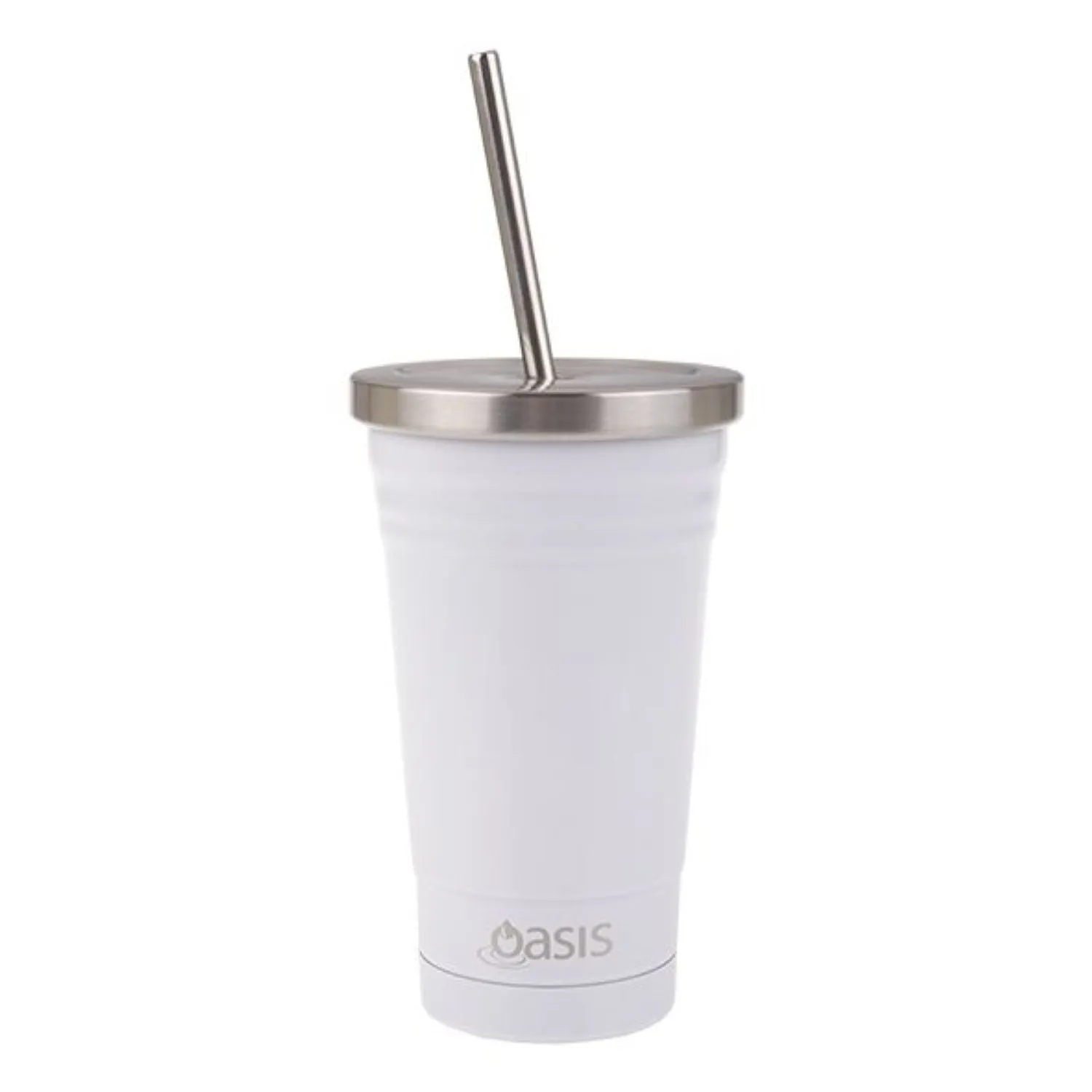 Oasis Stainless Steel Insulated Smoothie Tumbler with Straw 500ml