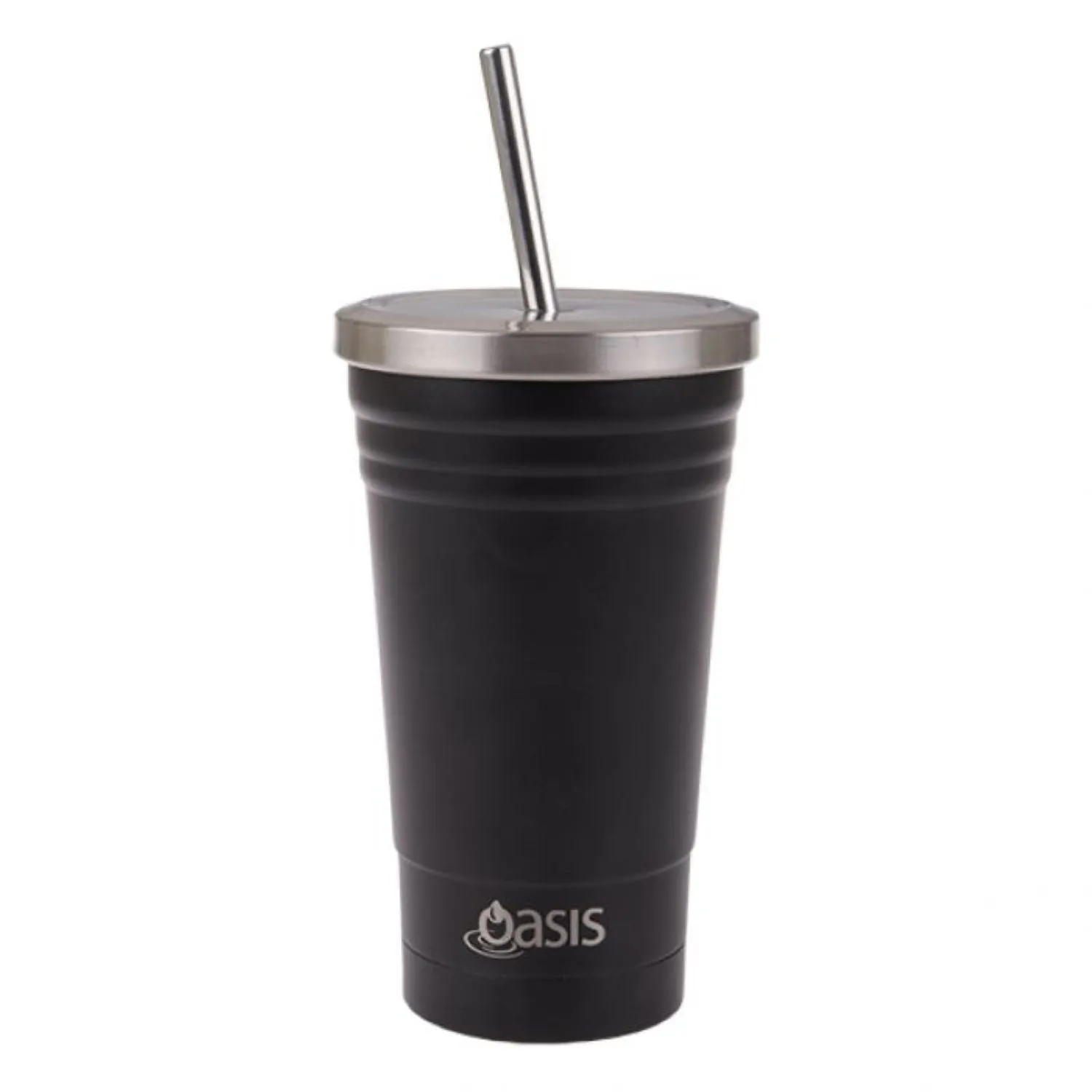 Oasis Stainless Steel Insulated Smoothie Tumbler with Straw 500ml