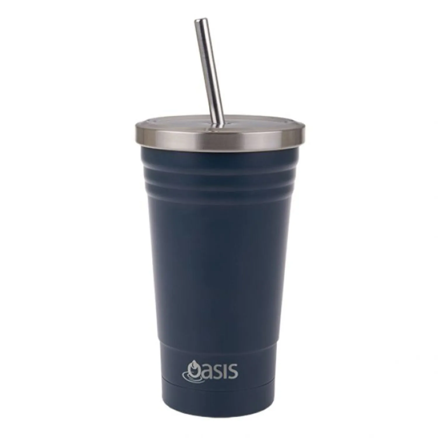 Oasis Stainless Steel Insulated Smoothie Tumbler with Straw 500ml