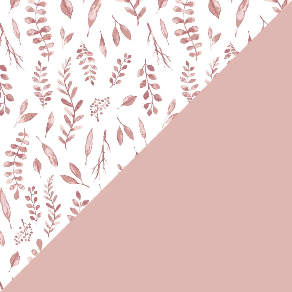 Pink Leaves   Cotton Candy Premium Cotton Snuggle Blanket