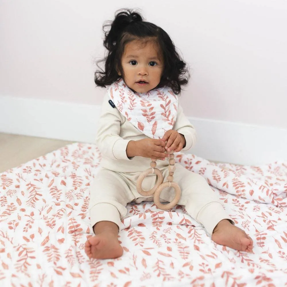 Pink Leaves   Cotton Candy Premium Cotton Snuggle Blanket