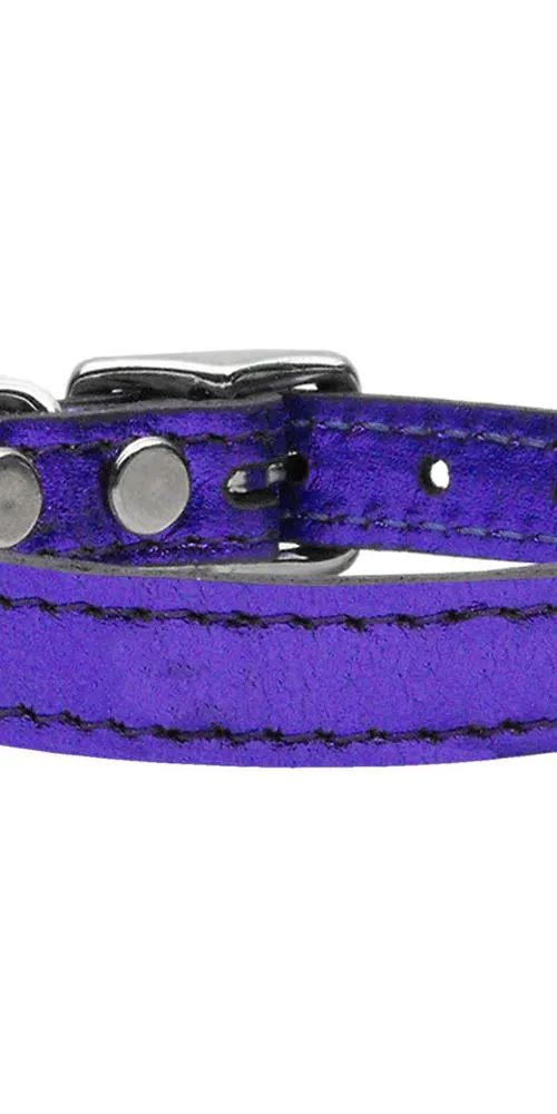 Plain Metallic Leather Metallic Purple 20