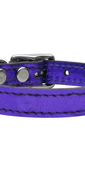 Plain Metallic Leather Metallic Purple 20