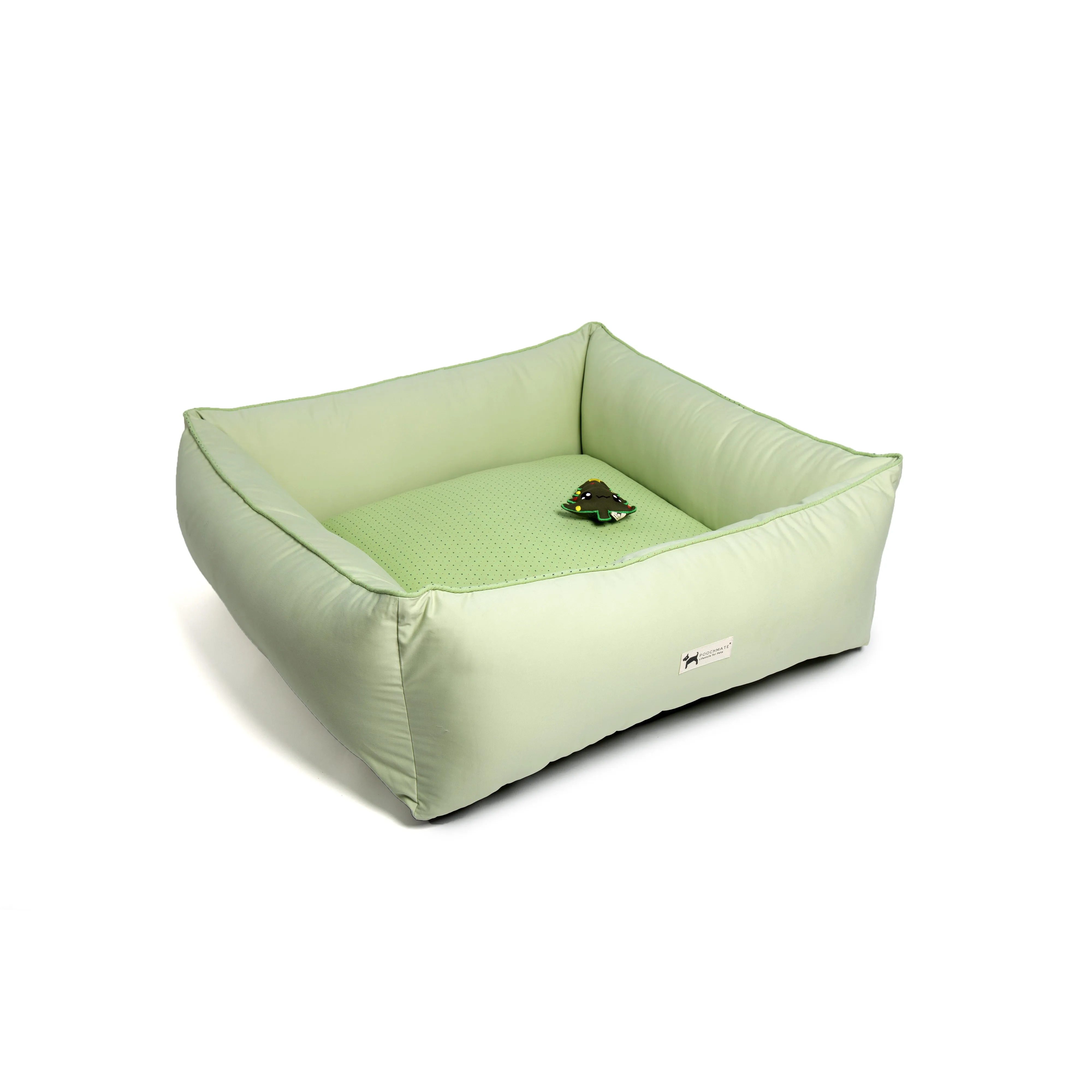 PoochMate Tic-Tac-Toe Bolster Bed - Pista Green