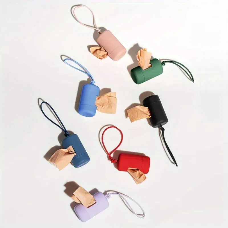 Portable Dog Pet Waste Bag Dispenser | Mini Pet Cleaning Garbage Bag Organizer Home Kitchen Supplies