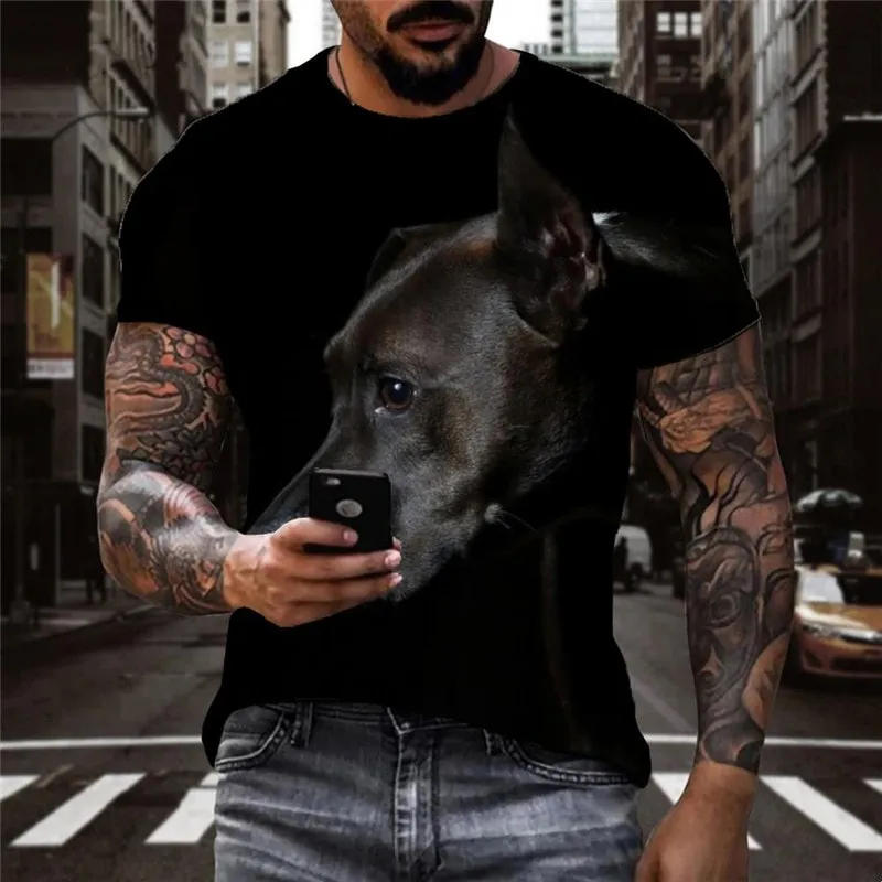 shirt dog Puppy Cute animal Cool big Smart dogs Cool men's art costume