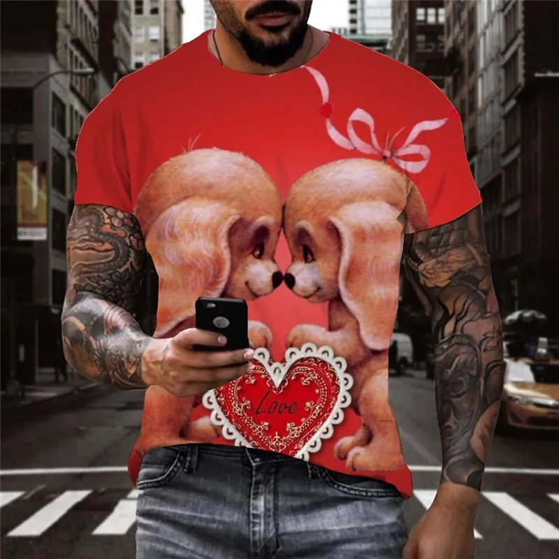 shirt dog tee shirt Puppy Cute Pets big Smart dogs Cool men art costume