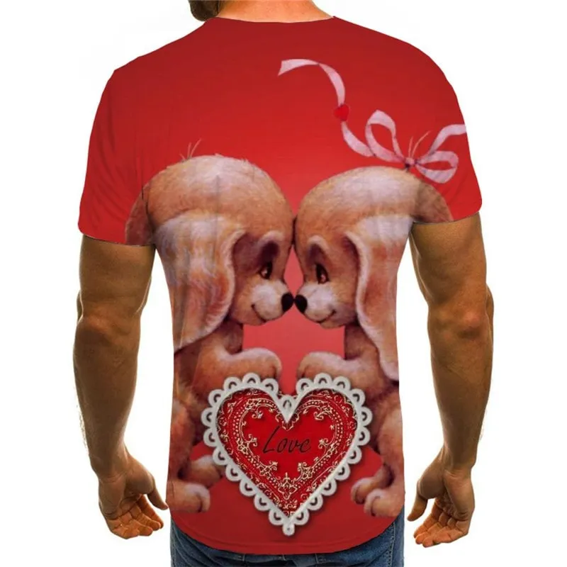 shirt dog tee shirt Puppy Cute Pets big Smart dogs Cool men art costume