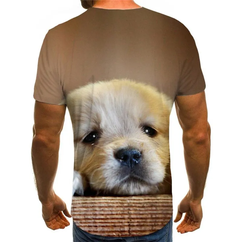 shirt Golden Retriever dog top tee Puppy Cute Pets Cool art costume man big Smart dogs