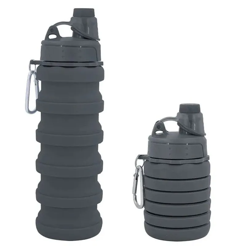Stay Hydrated on the Go: Innovative Portable Silicone Water Bottle - Retractable, Folding Design Perfect for Travel, Outdoor Activities, and Sports - Collapsible, Eco-Friendly Coffee Cup for All Your Adventures