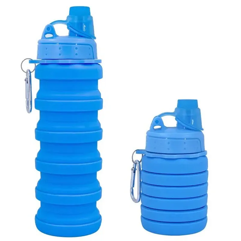 Stay Hydrated on the Go: Innovative Portable Silicone Water Bottle - Retractable, Folding Design Perfect for Travel, Outdoor Activities, and Sports - Collapsible, Eco-Friendly Coffee Cup for All Your Adventures