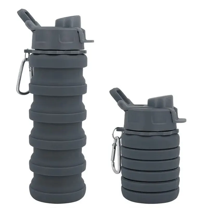 Stay Hydrated on the Go: Innovative Portable Silicone Water Bottle - Retractable, Folding Design Perfect for Travel, Outdoor Activities, and Sports - Collapsible, Eco-Friendly Coffee Cup for All Your Adventures