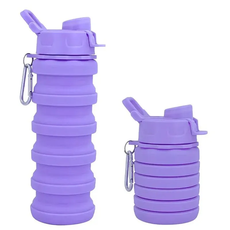 Stay Hydrated on the Go: Innovative Portable Silicone Water Bottle - Retractable, Folding Design Perfect for Travel, Outdoor Activities, and Sports - Collapsible, Eco-Friendly Coffee Cup for All Your Adventures