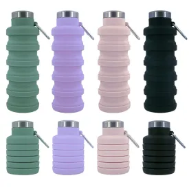 Stay Hydrated on the Go: Innovative Portable Silicone Water Bottle - Retractable, Folding Design Perfect for Travel, Outdoor Activities, and Sports - Collapsible, Eco-Friendly Coffee Cup for All Your Adventures