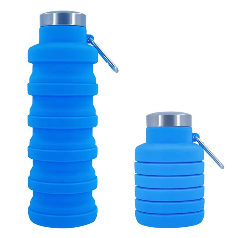 Stay Hydrated on the Go: Innovative Portable Silicone Water Bottle - Retractable, Folding Design Perfect for Travel, Outdoor Activities, and Sports - Collapsible, Eco-Friendly Coffee Cup for All Your Adventures