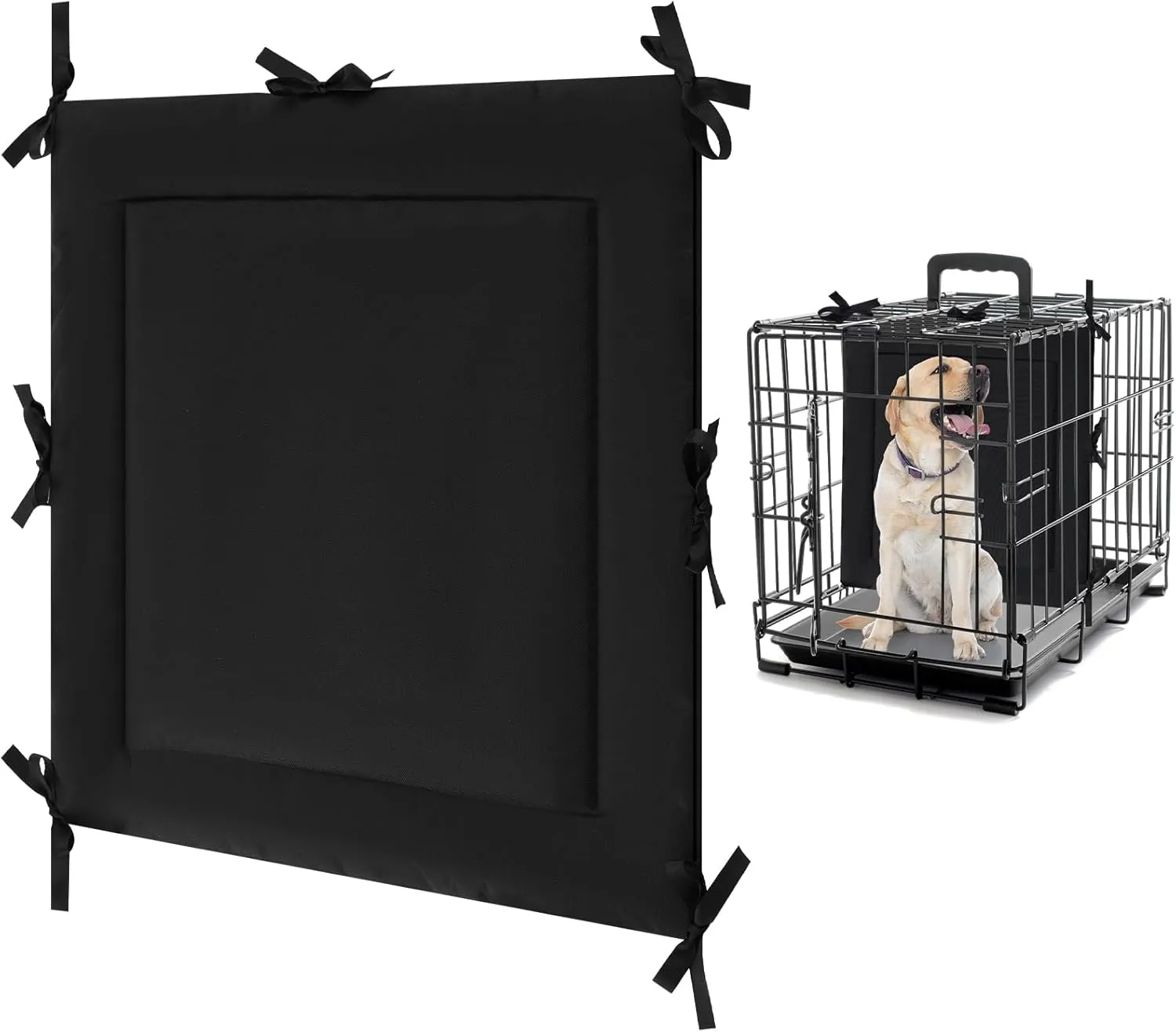 Thyle Dog Crate Divider Panel (Without Crate), Black Thick Dog Kennel Divider with Ties, Puppy Accessories for Puppy Training(24" H X 22.5" W for 36" Crate)