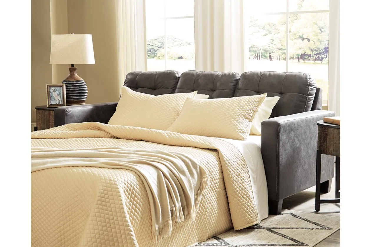 Venaldi Gunmetal Queen Sofa Chaise Sleeper