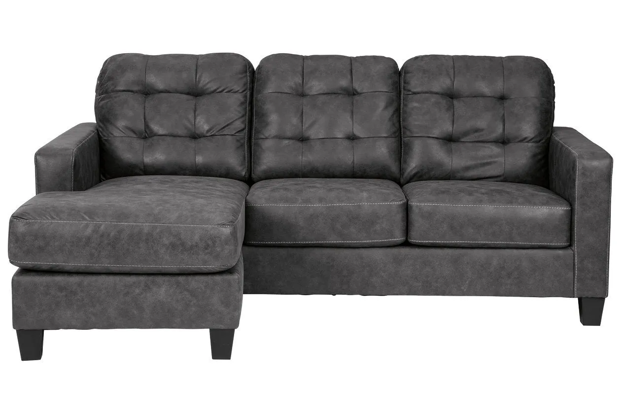 Venaldi Gunmetal Queen Sofa Chaise Sleeper