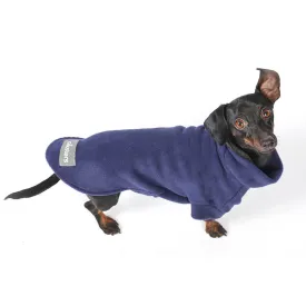 Walksters Dachshund Stay Dry Body Fleece In Navy